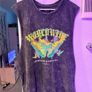 Boohoo Mens Black Graphic Tank Top